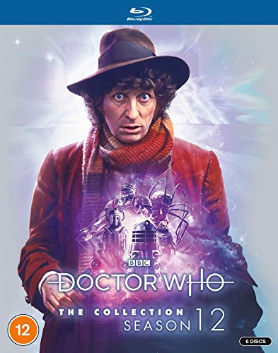 Doctor Who Season 12 Blu-ray cover featuring the Fourth Doctor and various villains.