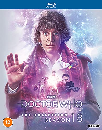 Blu-ray cover featuring Tom Baker as the Fourth Doctor against a cosmic background.