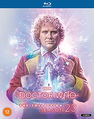 Doctor Who Season 23 Blu-ray cover featuring the Sixth Doctor against a light background.