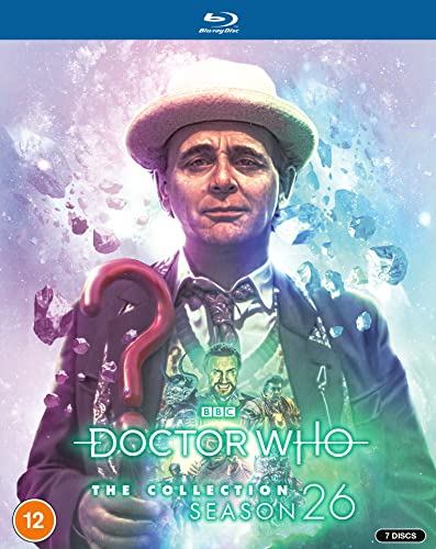Blu-ray cover for Doctor Who Season 26 featuring the Seventh Doctor holding his umbrella.