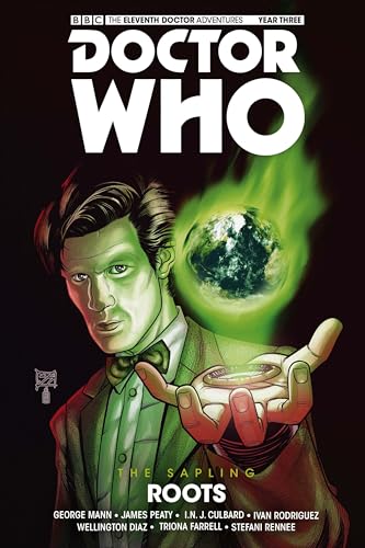 Doctor Who comic cover featuring the Eleventh Doctor holding a glowing Earth.