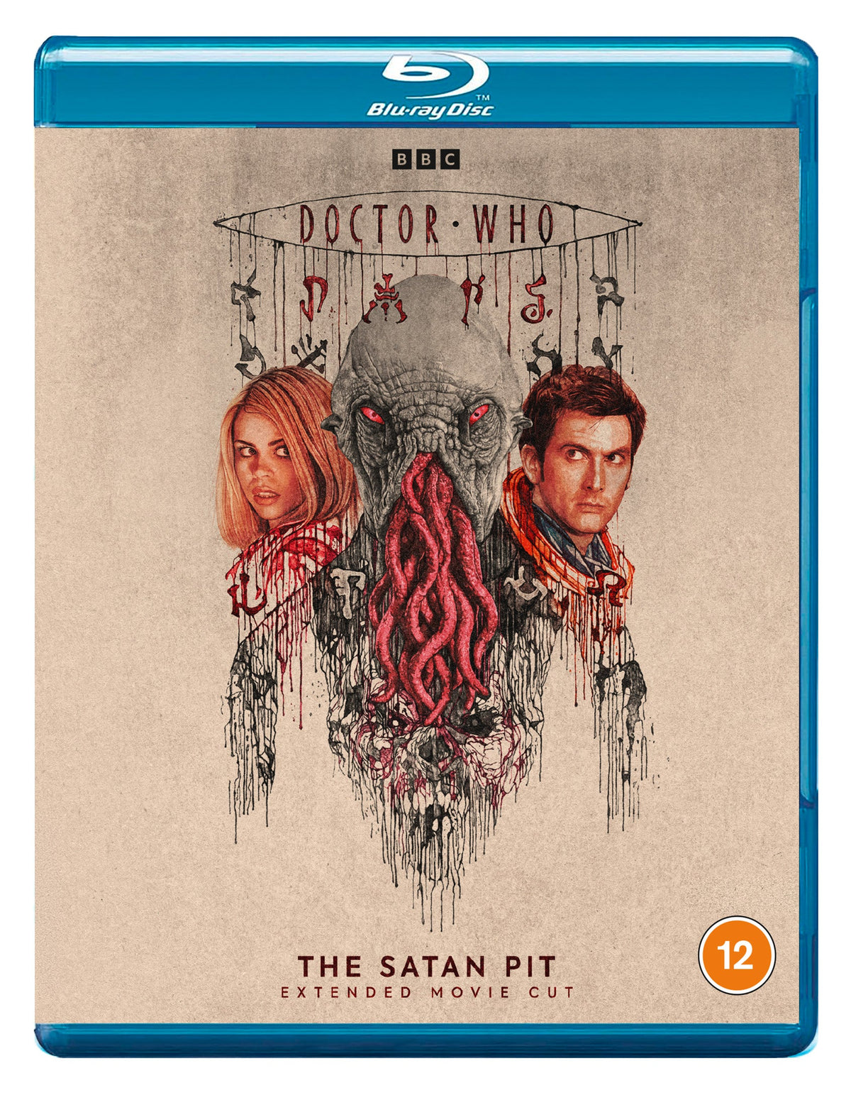 Doctor Who: The Satan Pit Blu-ray cover with monster and characters.