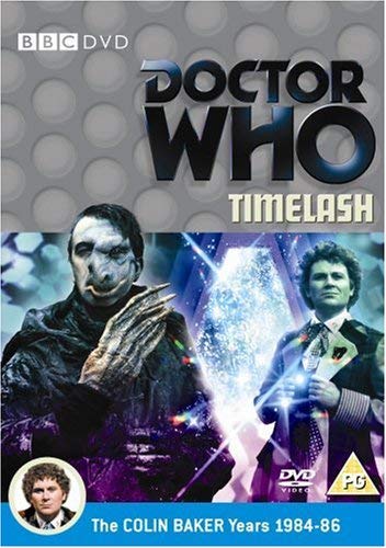 DVD cover for "Doctor Who: Timelash" featuring the Doctor and a masked figure.