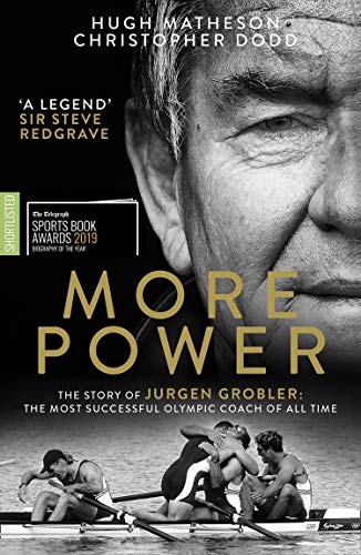 Book cover featuring Jurgen Grobler’s portrait and rowers in a boat.