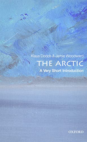 Book cover: “The Arctic” with abstract blue and white icy landscape.