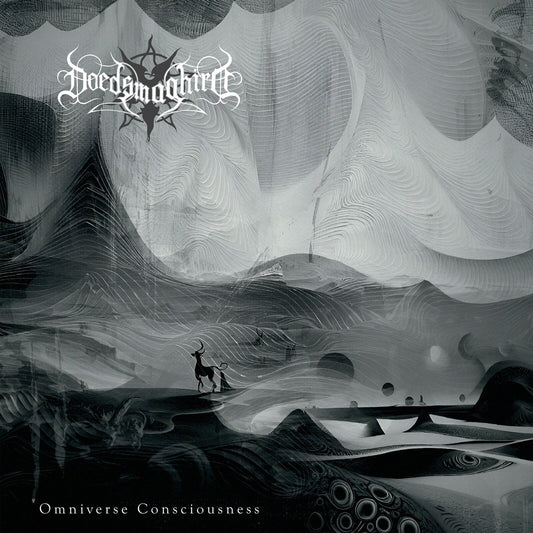 Black and white album cover with swirling shapes and a silhouetted animal.