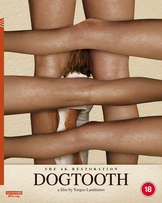 Dogtooth" UHD Blu-ray cover with a blurred image of a young person.