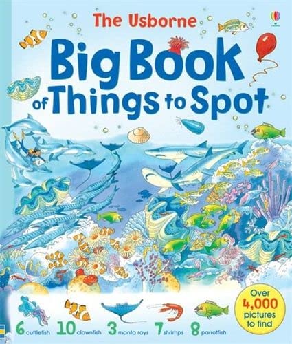Children's book cover with colorful underwater scenes and hidden objects.