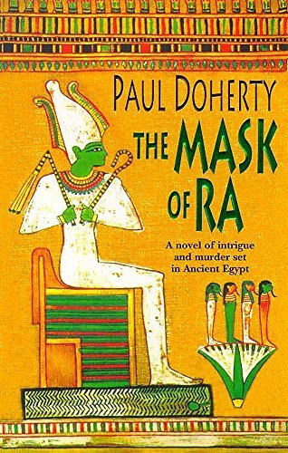 Book cover: golden background, Egyptian figure wearing a mask and headdress.