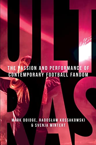 Book cover with bold red text "ULTRAS" and a blurry fan image.