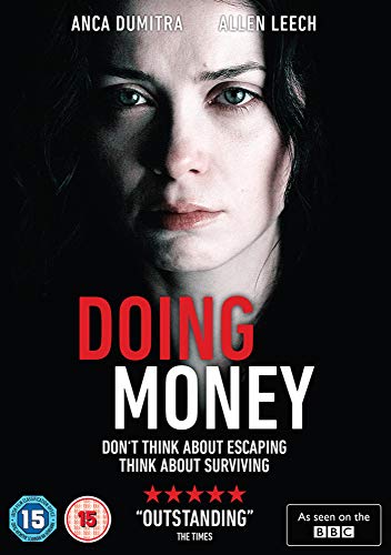 DVD cover for "Doing Money" featuring a woman's face with bold title text.