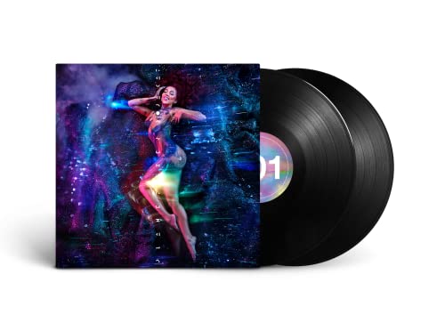 Doja Cat’s “Planet Her” deluxe vinyl record with colorful cover art.