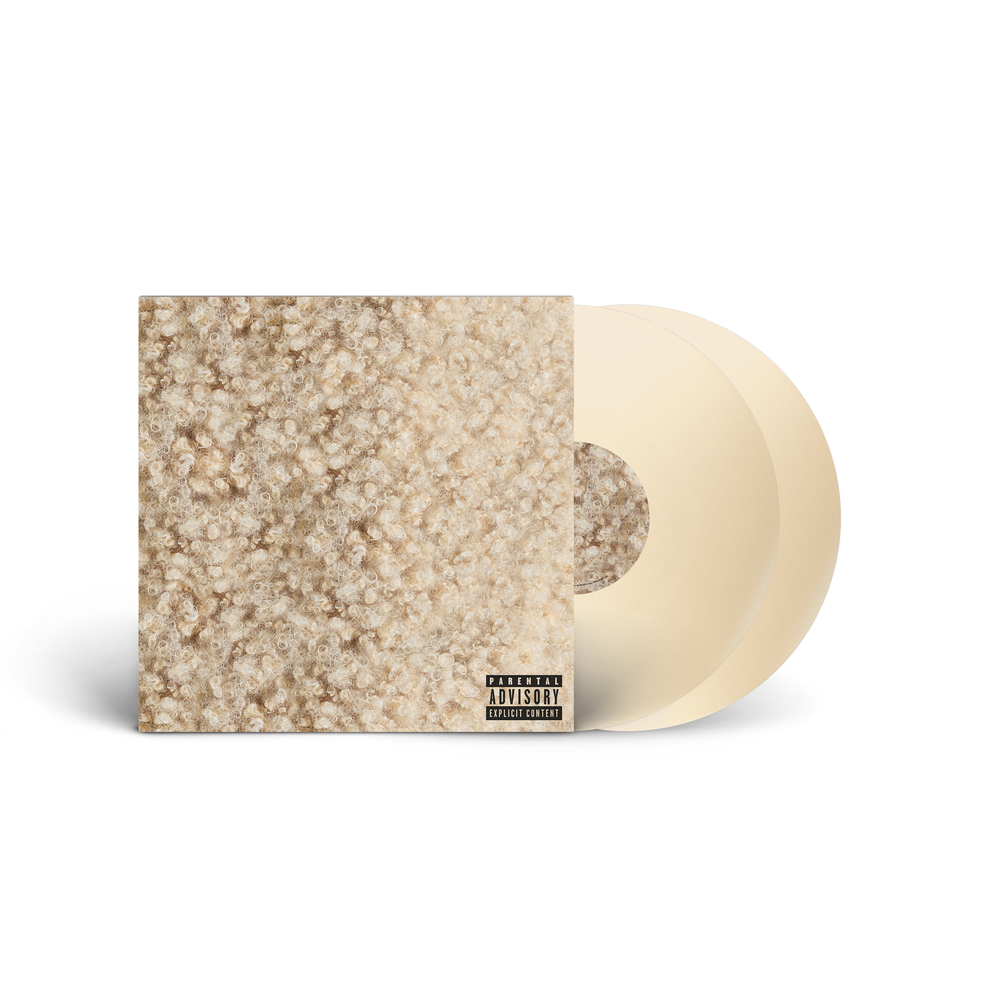 Doja Cat's "Scarlet" vinyl record with textured cover and cream-colored disc.