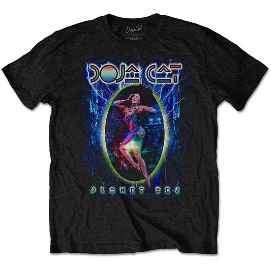 Black t-shirt featuring Doja Cat’s “Planet Her” album artwork, size XX-Large.