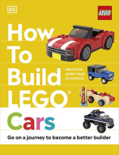 Book cover featuring LEGO car models and building instructions.