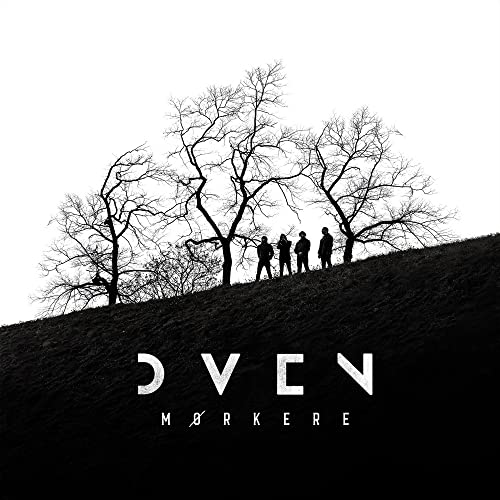 Black and white album cover with four figures silhouetted against trees.