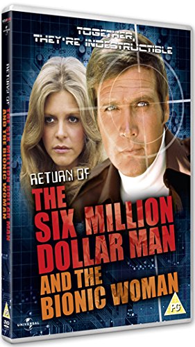 DVD cover featuring Lee Majors and Lindsay Wagner from “The Six Million Dollar Man.”