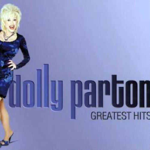 Dolly Parton album cover featuring the artist in a blue dress.
