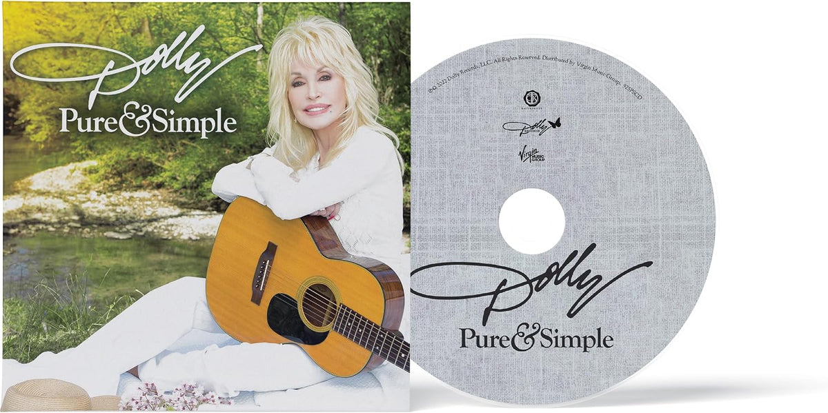 Dolly Parton album cover with CD insert, featuring her with a guitar.