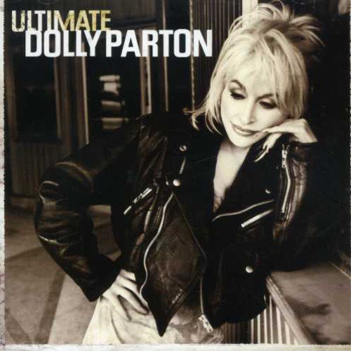 Dolly Parton wearing a leather jacket on the Ultimate Dolly Parton CD cover.