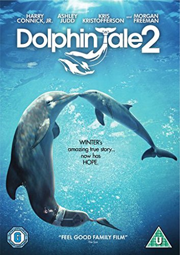 Dolphin Tale 2" DVD cover featuring two dolphins and cast names.