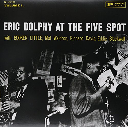 Black and white album cover featuring jazz musicians Eric Dolphy and Booker Little.