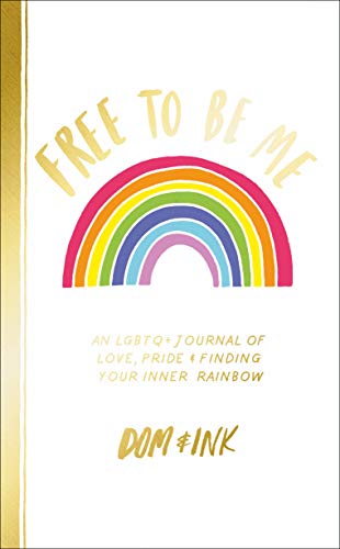 White journal cover with rainbow and title "Free To Be Me".