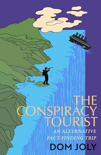 Book cover: illustrated man with binoculars, ship, and coastline.