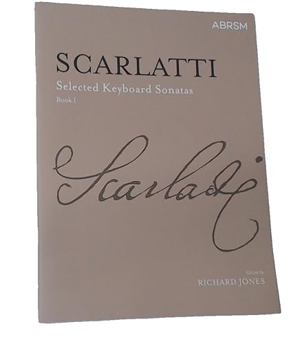 Brown sheet music cover for Scarlatti’s "Selected Keyboard Sonatas," Book 1.