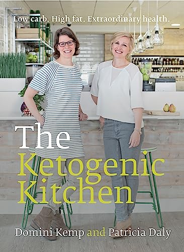 Book cover featuring two women in a kitchen, titled “The Ketogenic Kitchen.”