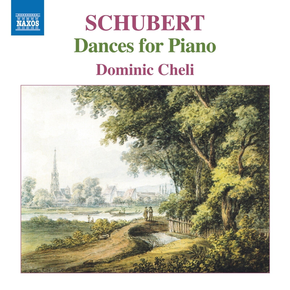 CD cover for Schubert’s Dances for Piano performed by Dominic Cheli.