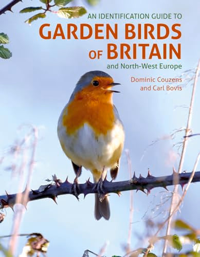 Book cover featuring a European robin perched on a thorny branch against blue sky.