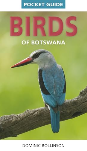 Book cover featuring a blue and black kingfisher, “Birds of Botswana.”