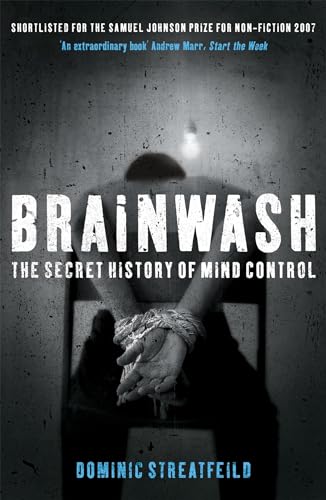 Book cover: "Brainwash" with image of bound hands, distressed texture.