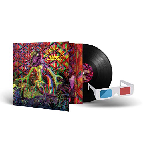 Domkraft Seeds vinyl record album cover with disc and 3D glasses.