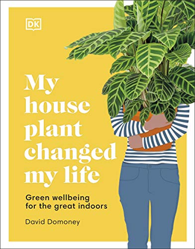 Book cover with yellow background, plant, and partial person illustration.