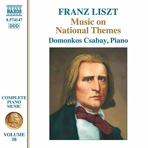 CD cover featuring a portrait of Franz Liszt and text details.