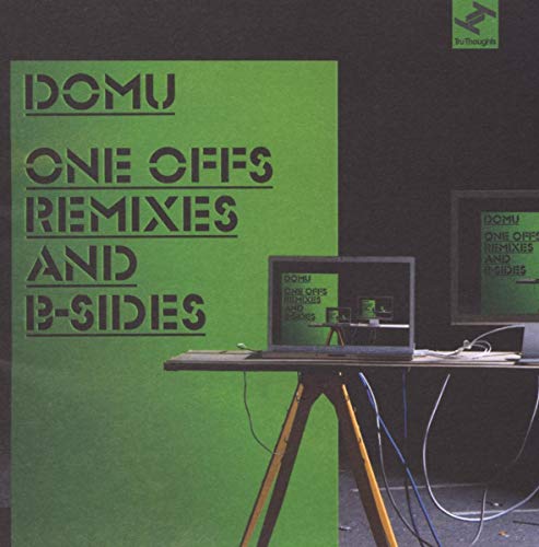 CD cover for Domu’s “One Offs Remixes And B-Sides” with green and black design.