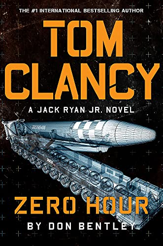 Book cover for “Tom Clancy Zero Hour” featuring a submarine and text.