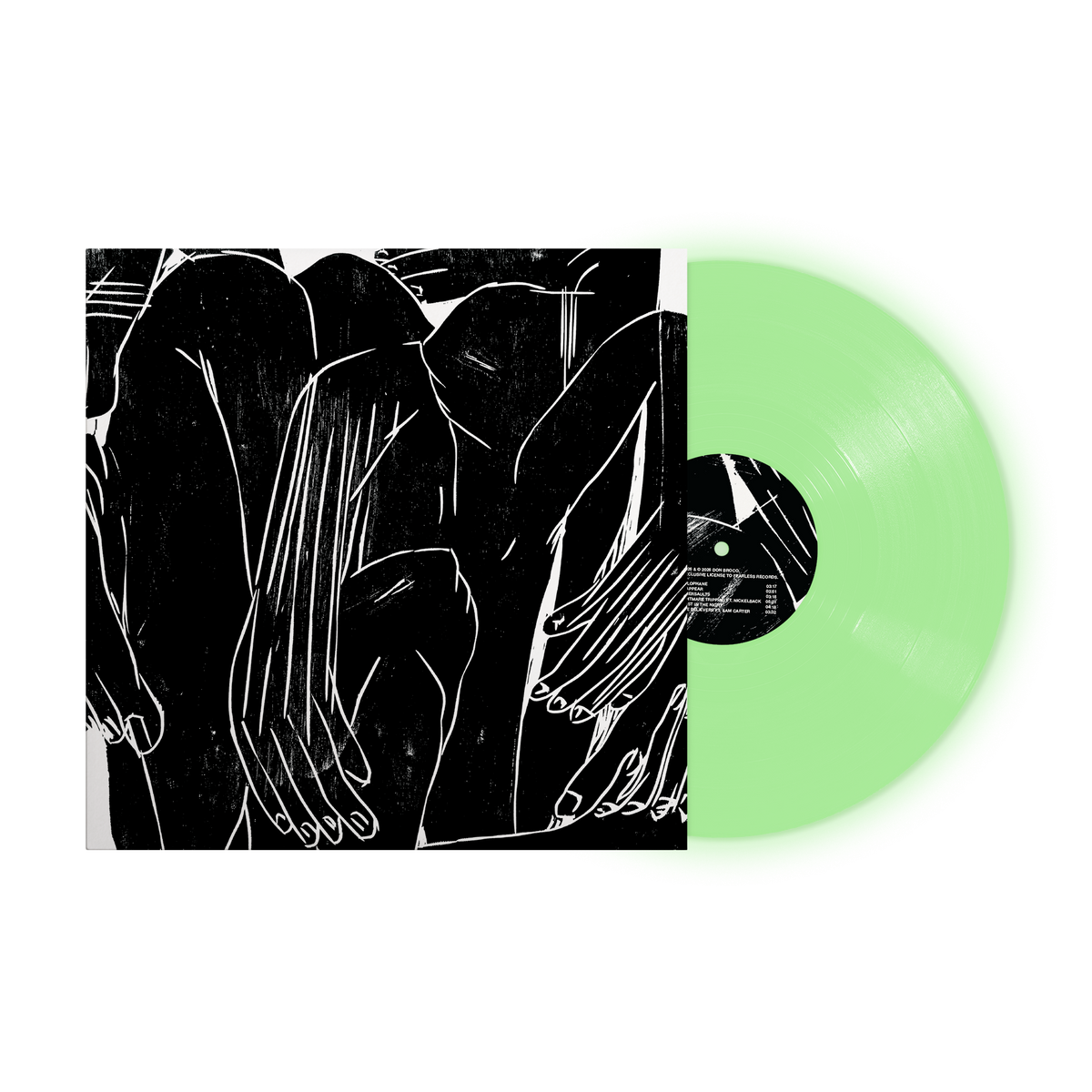 Don Broco album "Nightmare Tripping" vinyl record, glow-in-the-dark green.