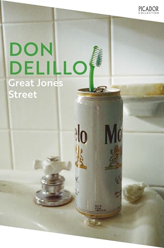 Book cover: "Great Jones Street" by Don DeLillo, featuring a can and toothbrush.