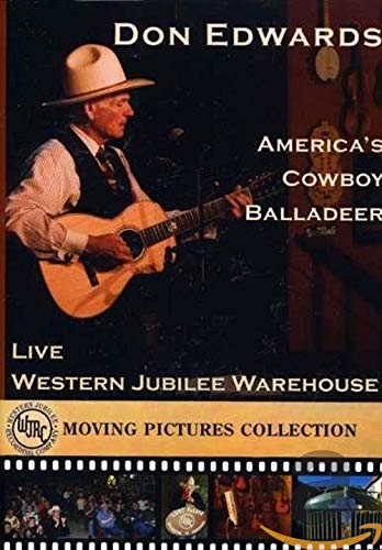 DVD cover featuring Don Edwards playing guitar, wearing a cowboy hat, with filmstrip at bottom.
