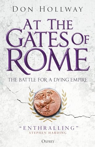 Book cover: "At the Gates of Rome" with a Roman coin illustration.