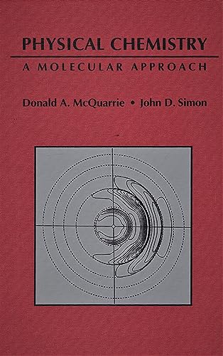 Red textbook cover with title "Physical Chemistry: A Molecular Approach".