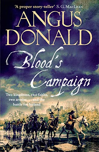 Book cover: “Blood’s Campaign” depicts a medieval battle scene with soldiers on horseback.