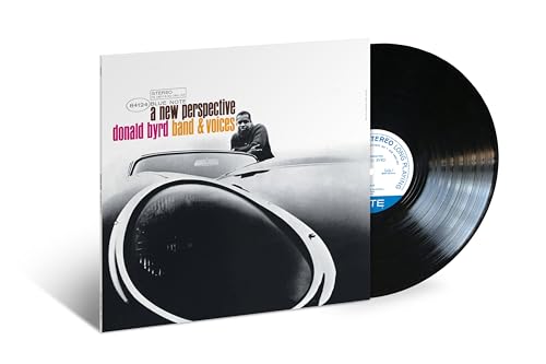 Donald Byrd’s “A New Perspective” vinyl record with a car illustration.