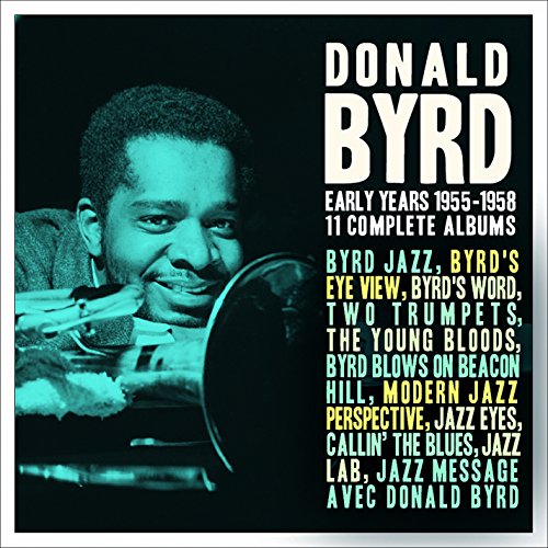 Donald Byrd portrait with trumpet, album title and tracklist details.