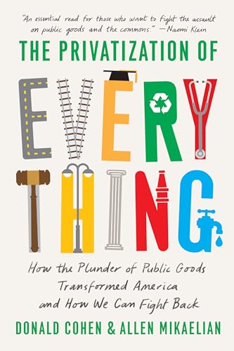 Book cover with colorful illustrated letters and symbols representing public goods.