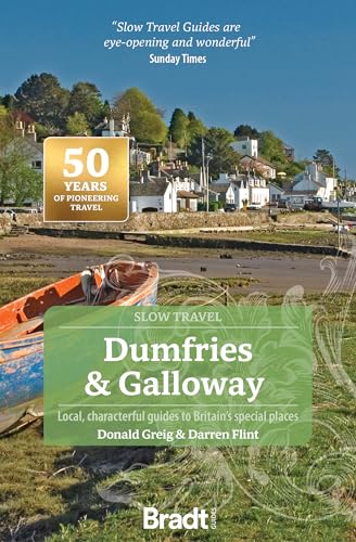 Book cover featuring a coastal Scottish town and a small boat.