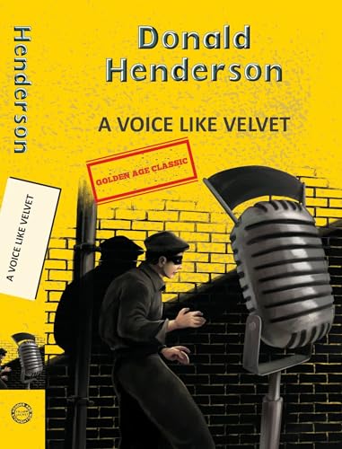 Book cover: yellow background, microphone, figures in dark clothing, text.